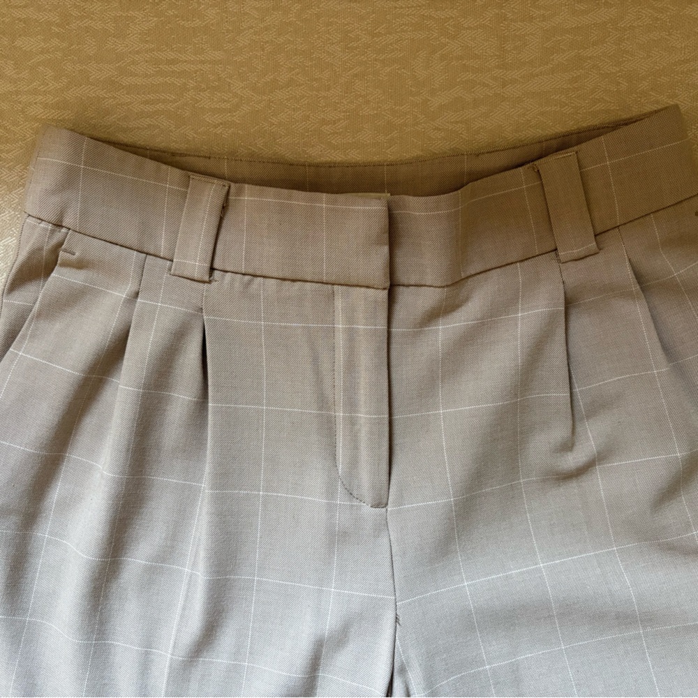 Rachel Zoe Beige Pleated Trousers